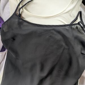 Apt. 9 Black and Cream Layered Double-Strap Cami